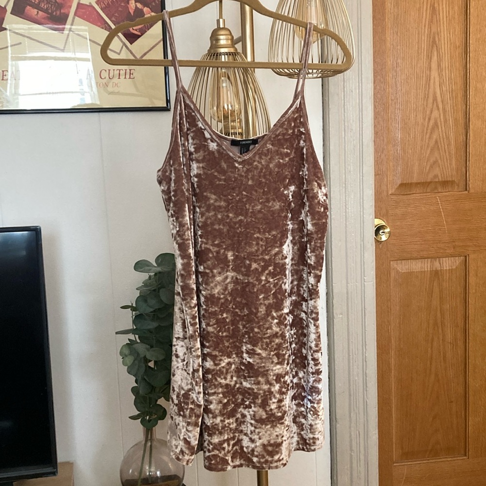 Forever 21 Crushed Velvet Mini Dress - S